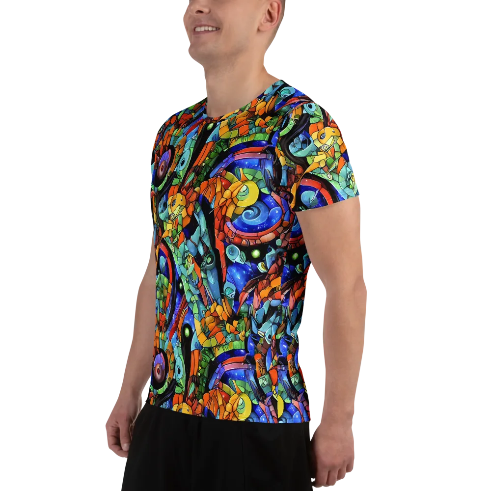 Cascade Muralista on Men's Athletic T-Shirt — Left