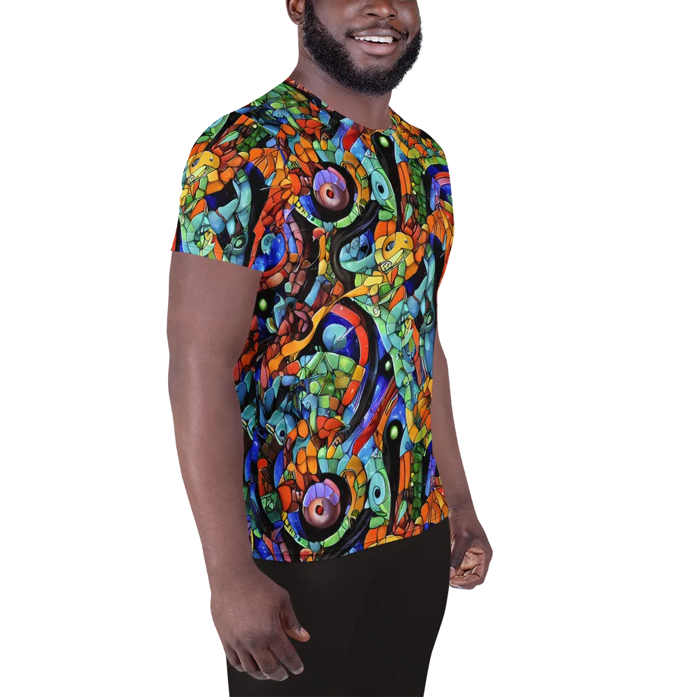 Cascade Muralista on Men's Athletic T-Shirt — Right