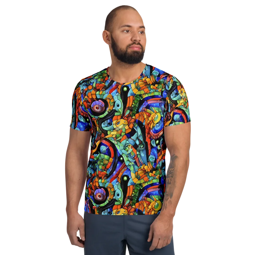 Cascade Muralista on Men's Athletic T-Shirt — Front