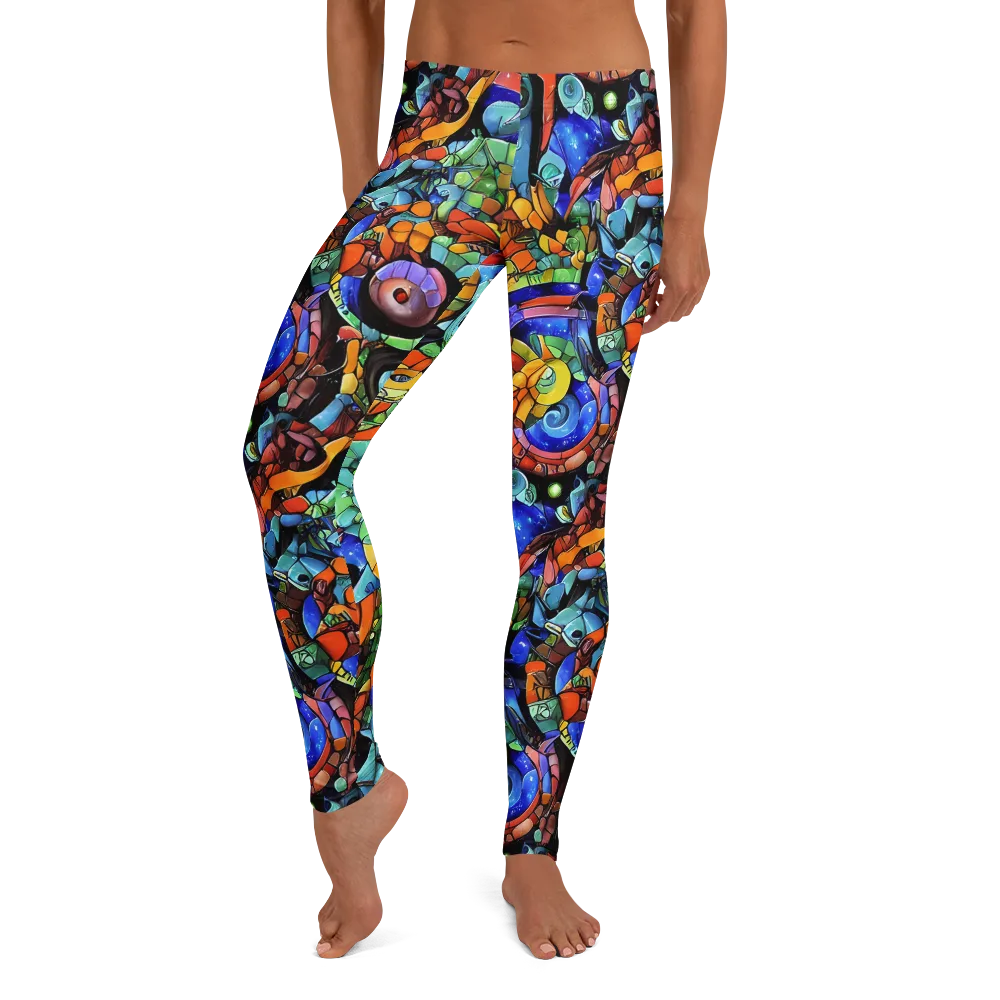 Cascade Muralista on Leggings — Front