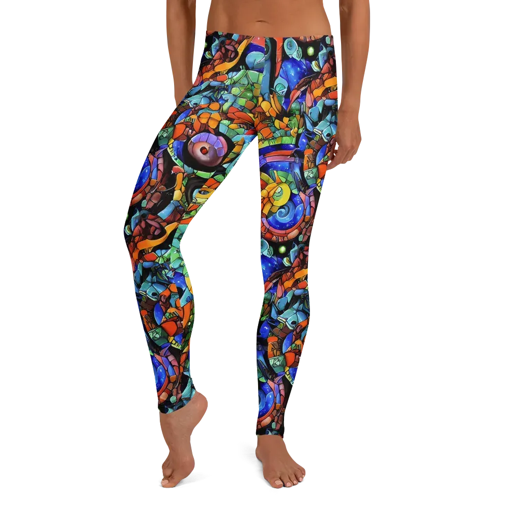 Cascade Muralista on Leggings — Front