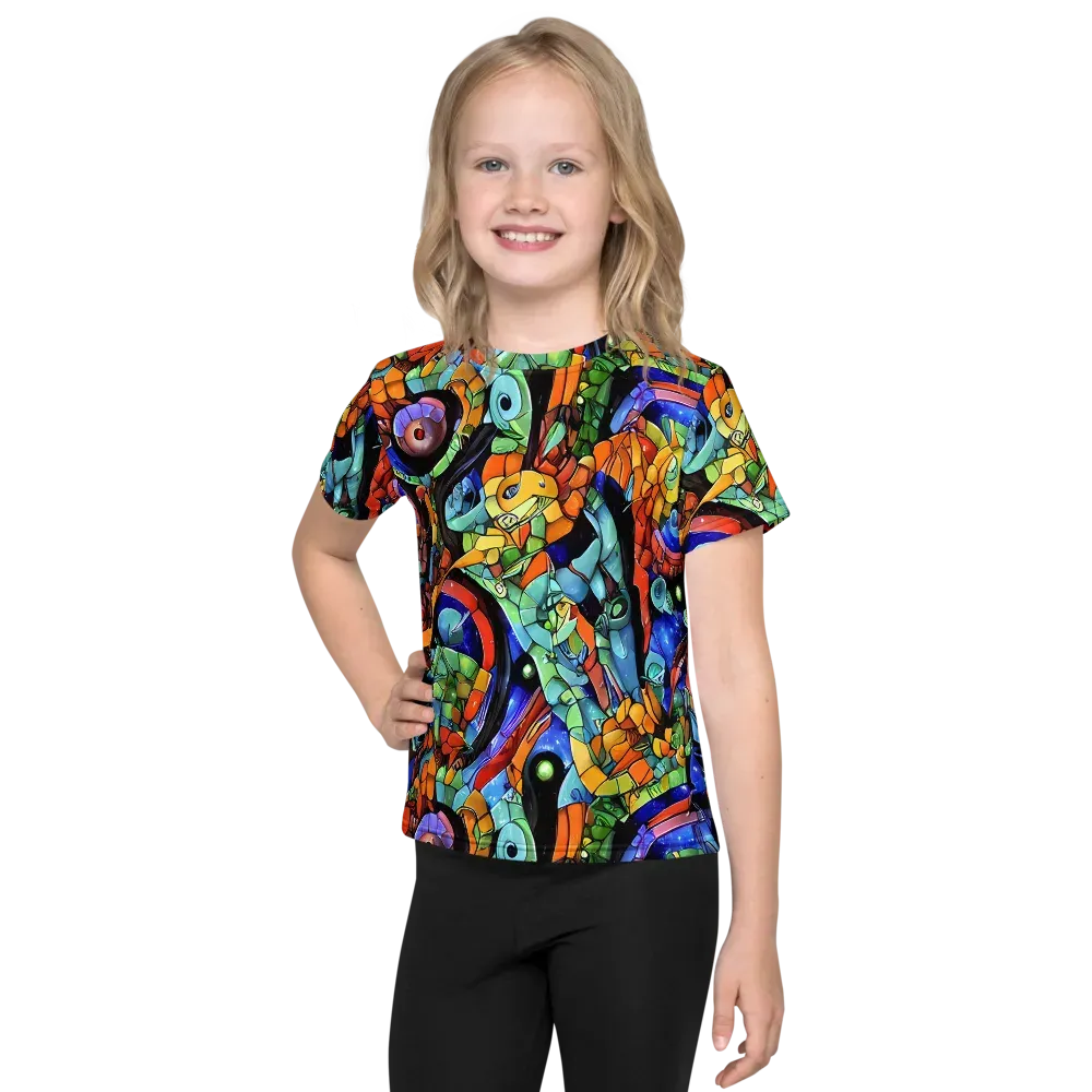 Cascade Muralista on Kids Crew Neck T-Shirt — Front