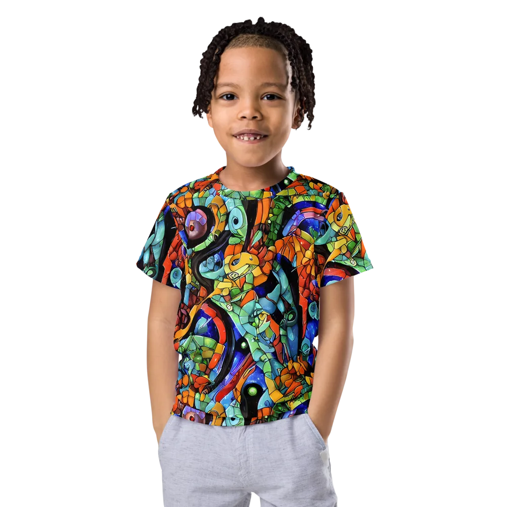 Cascade Muralista on Kids Crew Neck T-Shirt — Front