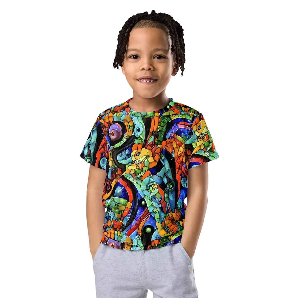 Cascade Muralista on Kids Crew Neck T-Shirt — Front