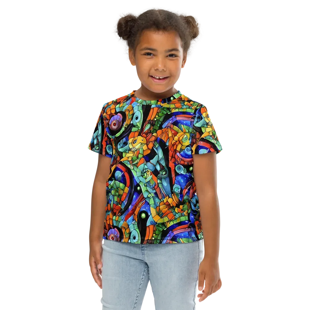 Cascade Muralista on Kids Crew Neck T-Shirt — Front