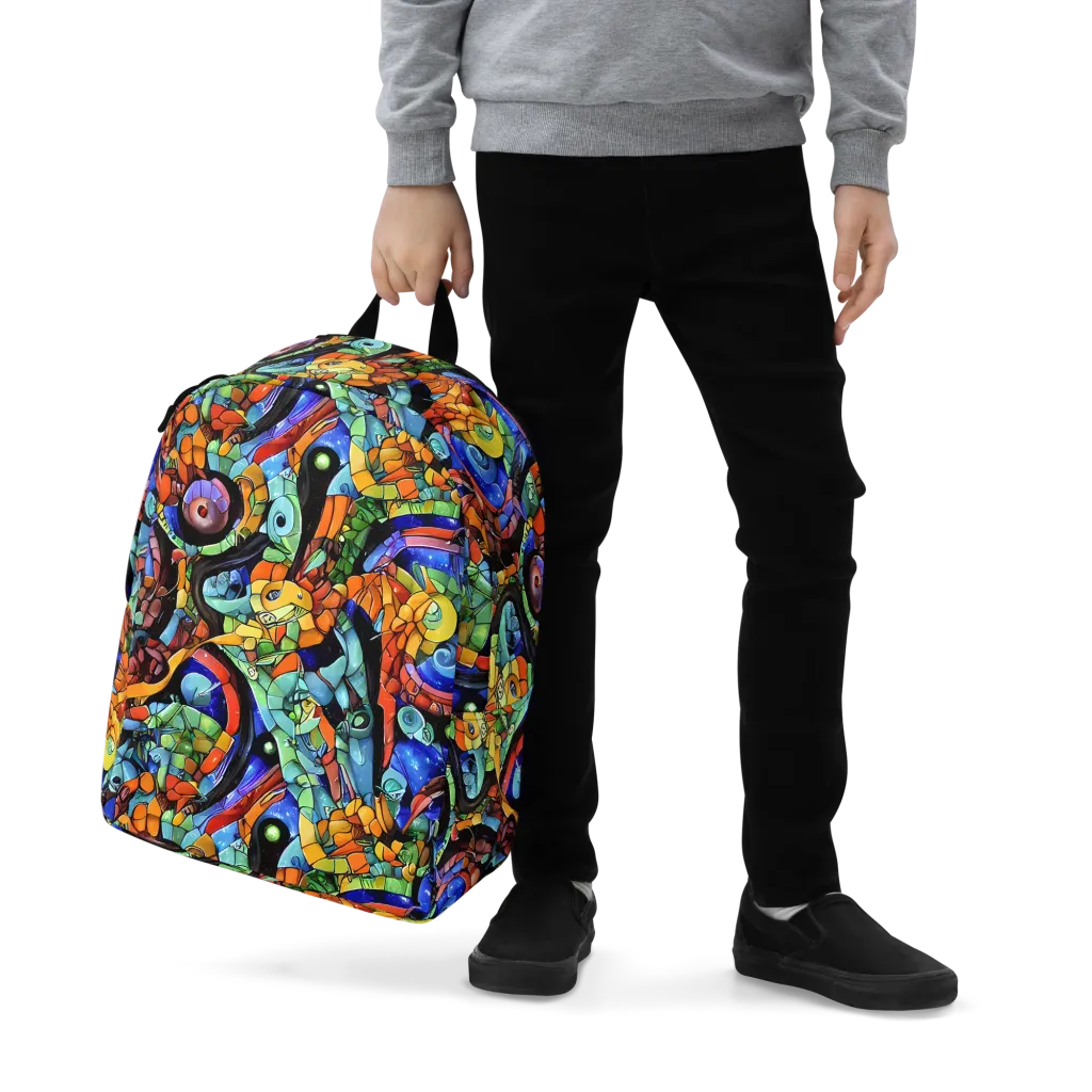 Cascade Muralista on Minimalist Backpack — Zoomed-in