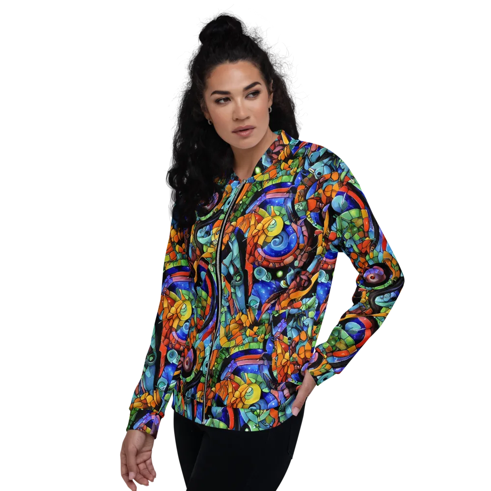 Cascade Muralista on Bomber Jacket — Left