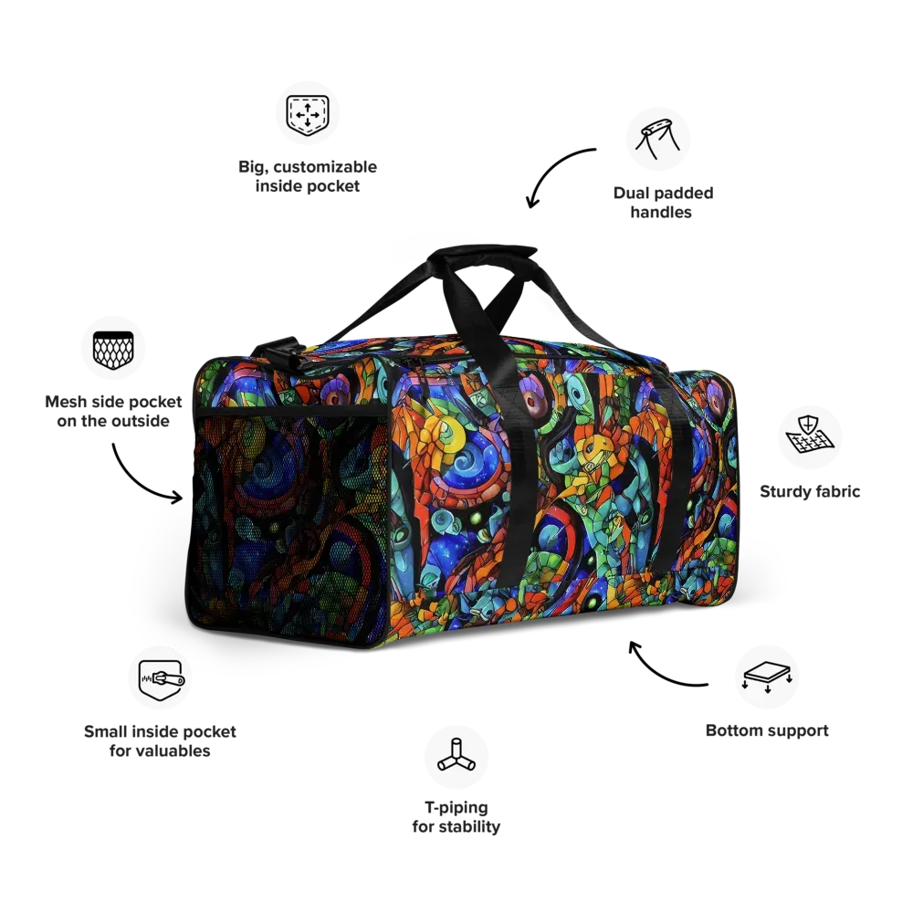 Cascade Muralista on Duffle Bag — Right Front