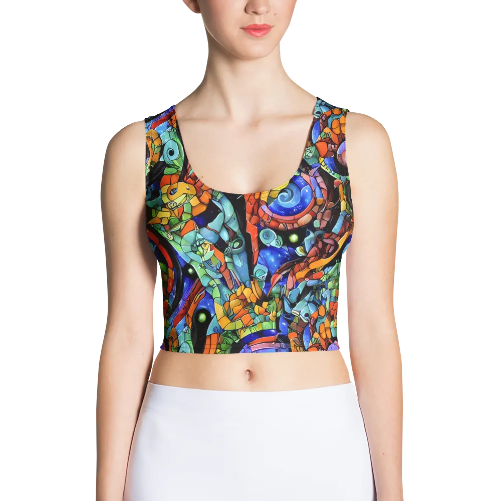 Cascade Muralista on Crop Top — Front