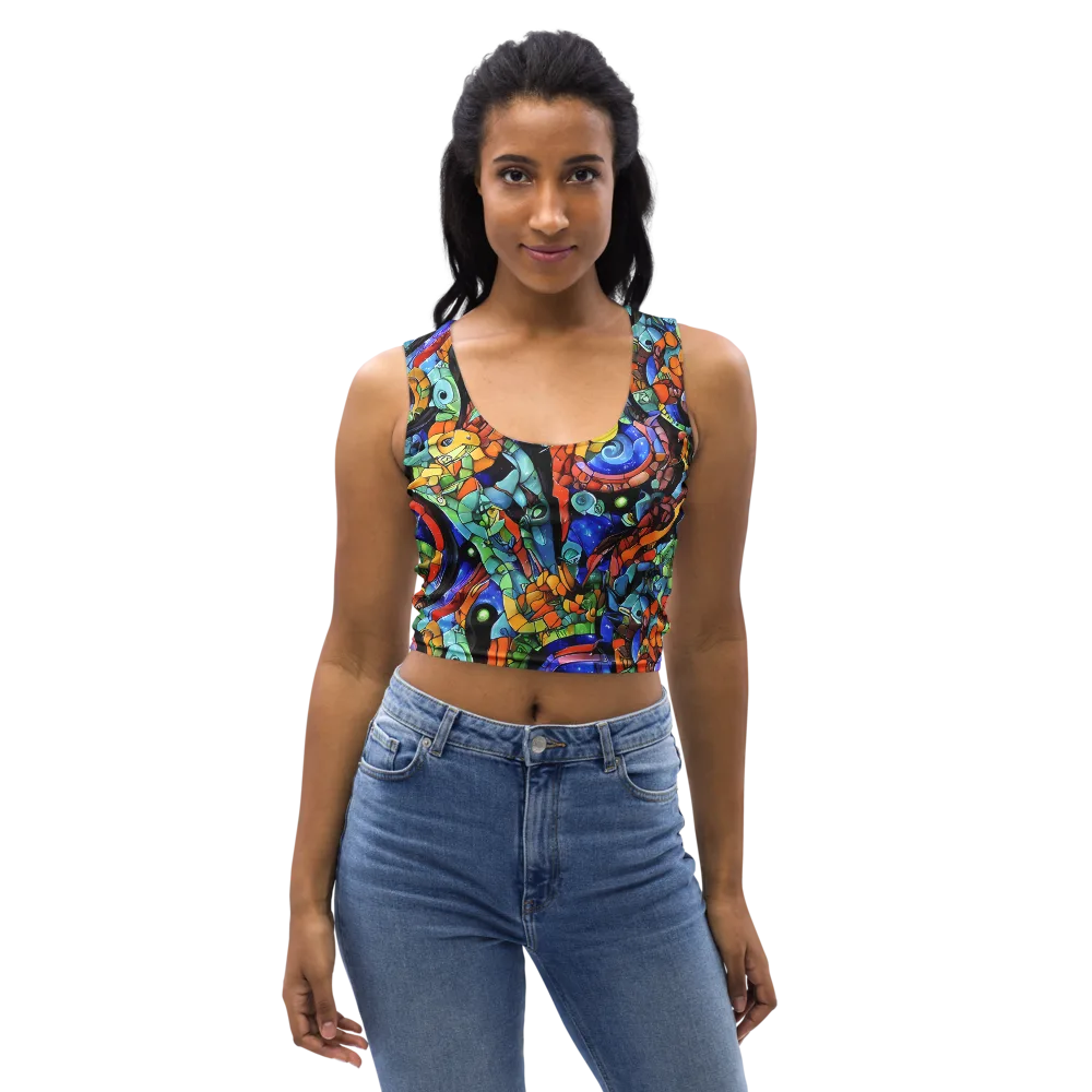 Cascade Muralista on Crop Top — Front