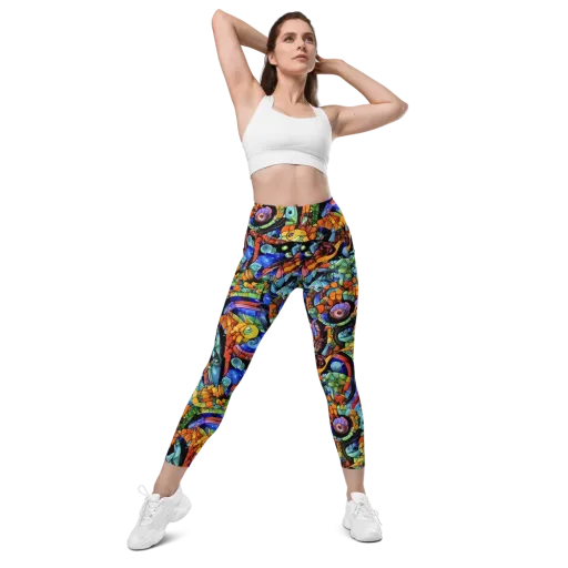 Cascade Muralista on a Leggings with Pockets