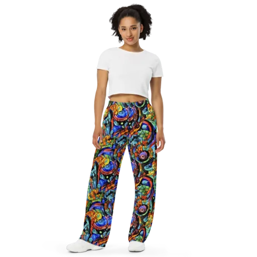 Cascade Muralista on a Wide-Leg Pants