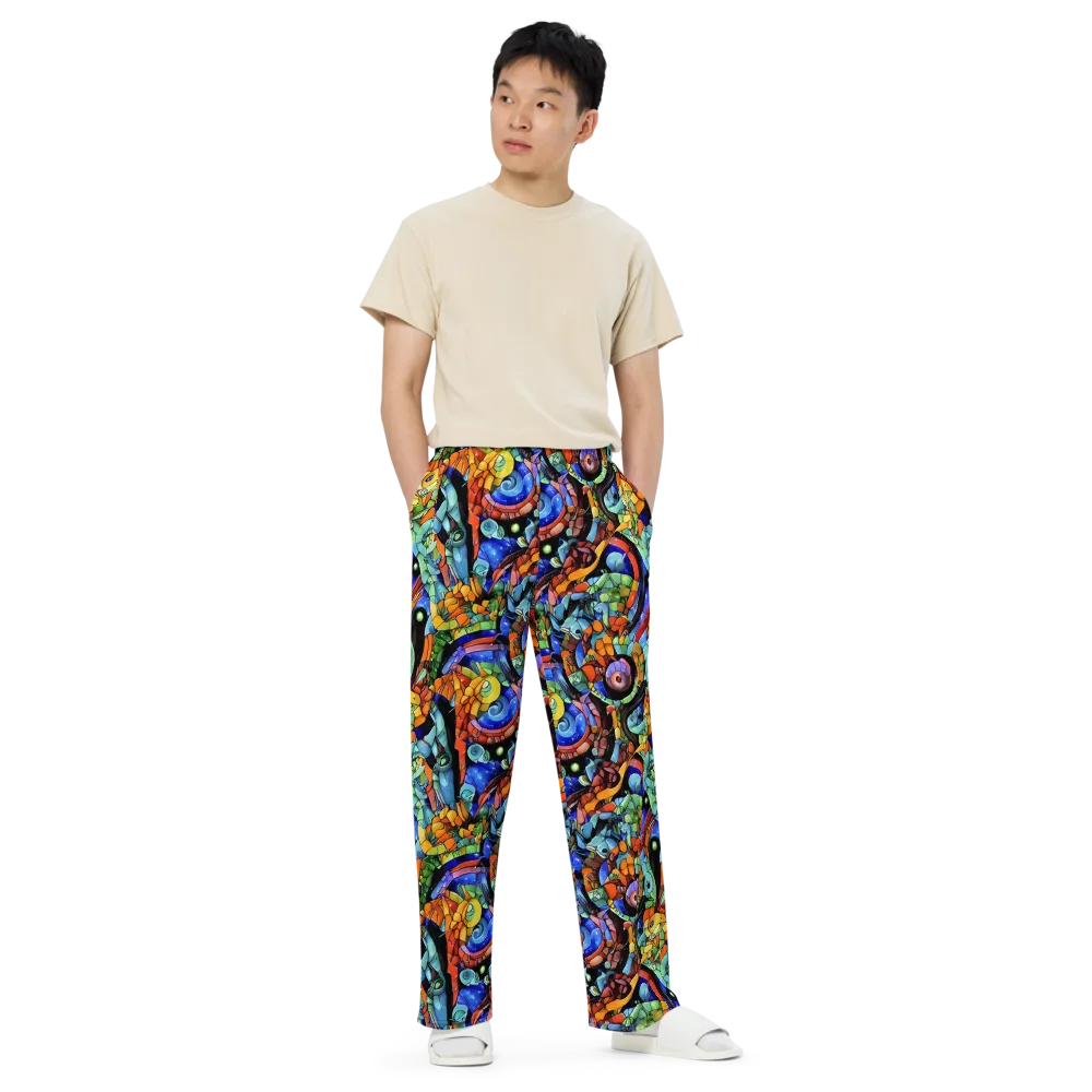 Cascade Muralista on Wide-Leg Pants — Front