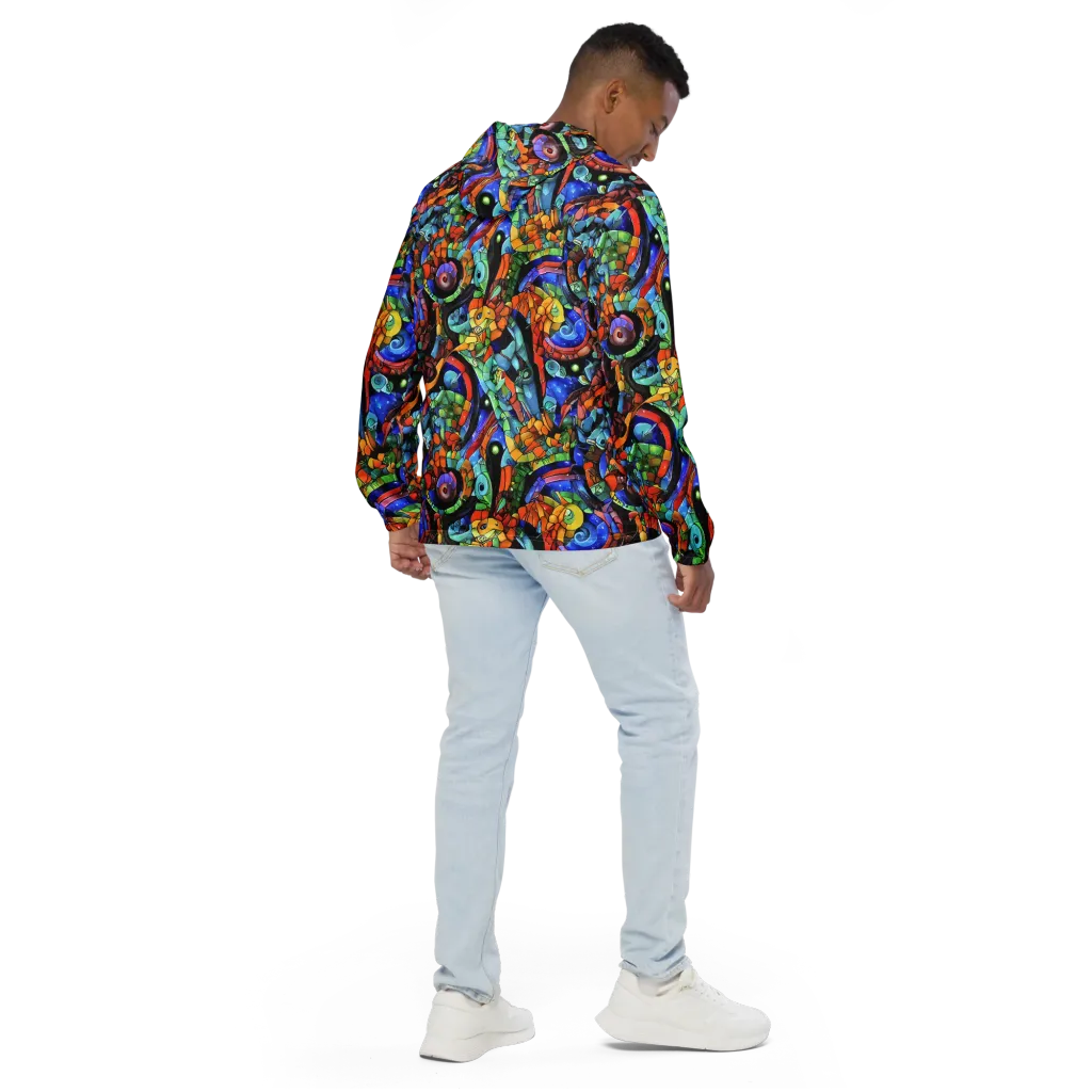 Cascade Muralista on Men's Windbreaker — Back