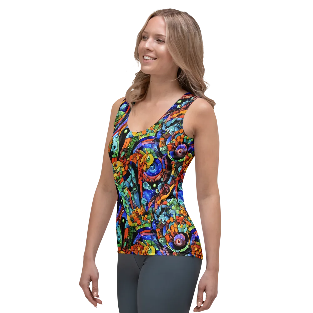 Cascade Muralista on Women's Tank Top — Left Front