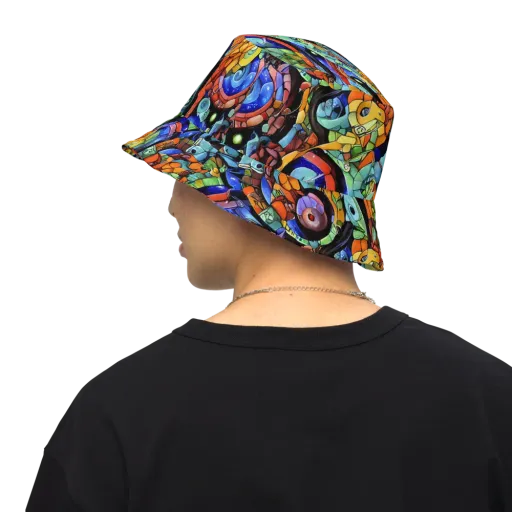 Cascade Muralista on a Reversible Bucket Hat