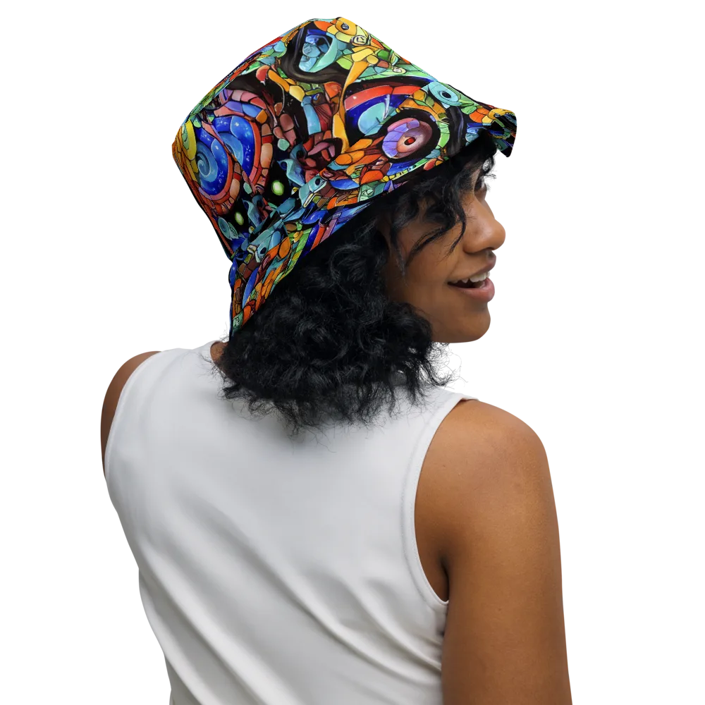 Cascade Muralista on Reversible Bucket Hat — Right Outside