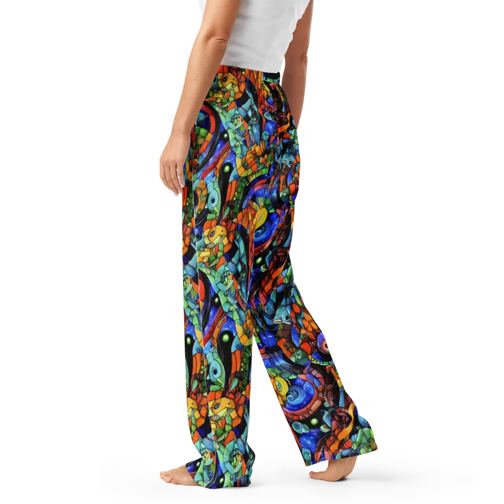 Cascade Muralista on Women's Pajama Pants — Left