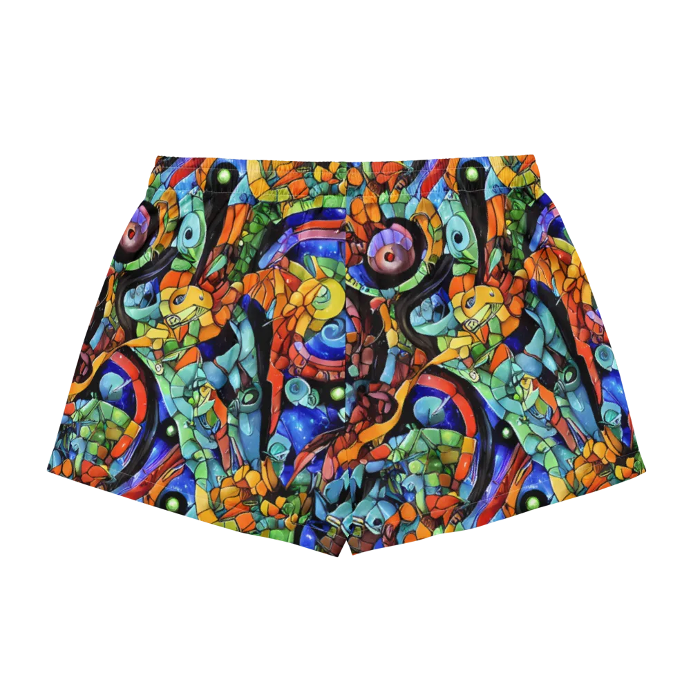 Cascade Muralista on Women's Pajama Shorts — Back
