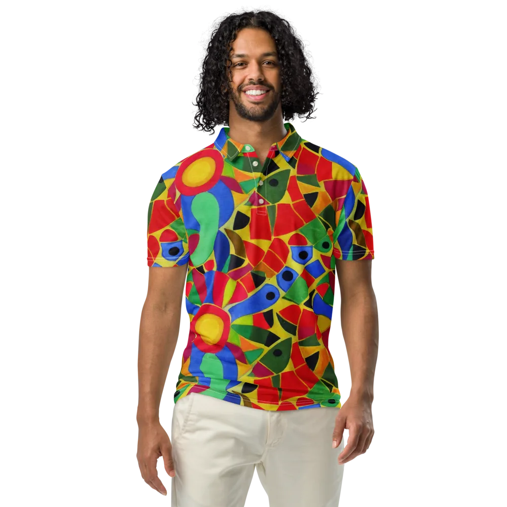 Primary School on Men's Slim Fit Polo Shirt — Front