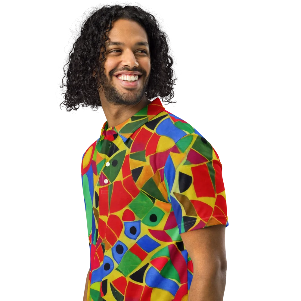 Primary School on Men's Slim Fit Polo Shirt — Left Front