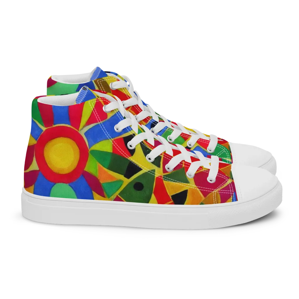 Primary School on Women's High Top Canvas Shoes — Right