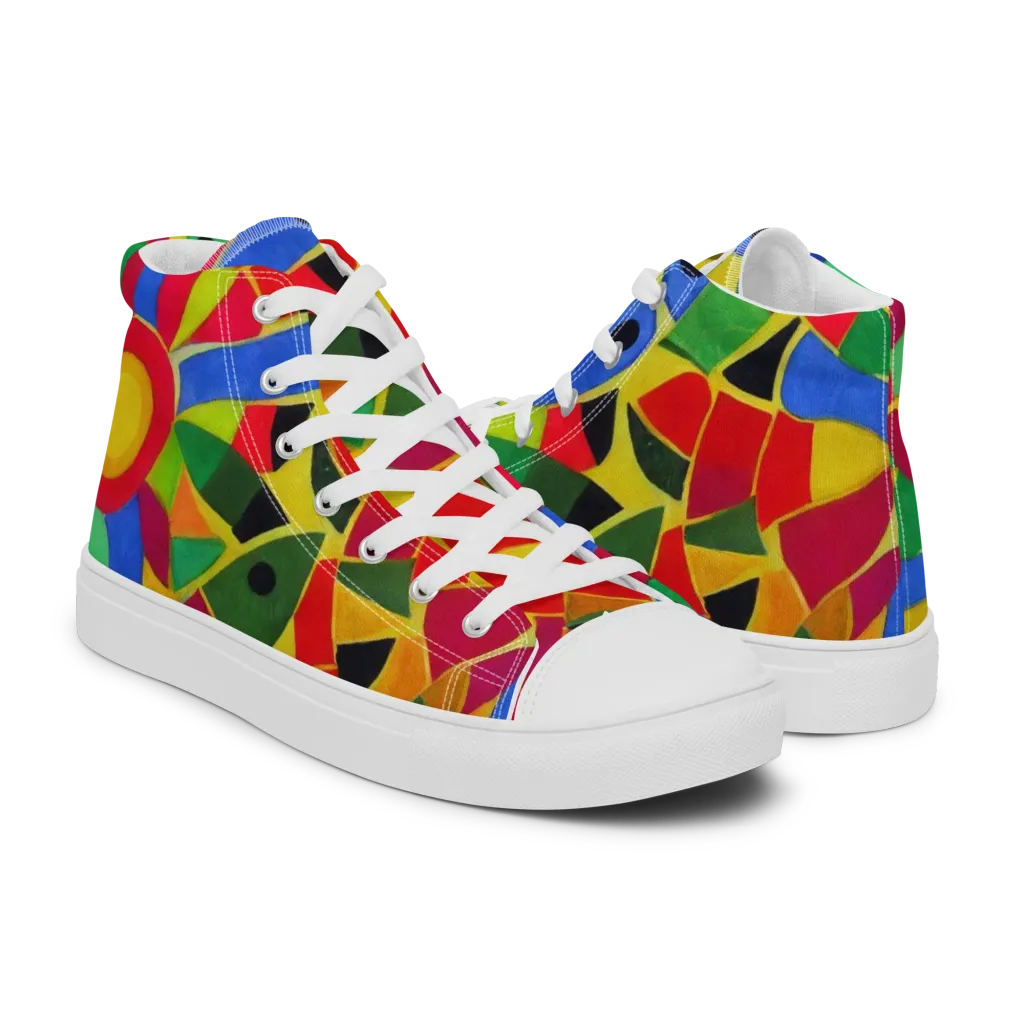 Primary School on Women's High Top Canvas Shoes — Right