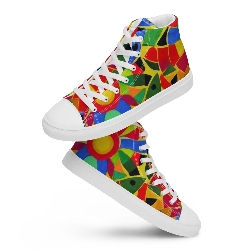 Primary School on Women's High Top Canvas Shoes — Front