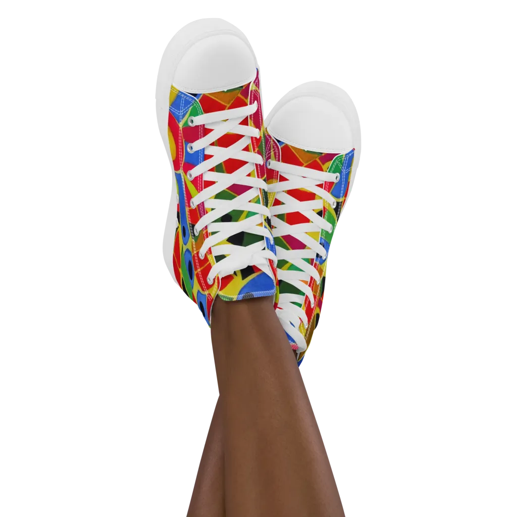 Primary School on Women's High Top Canvas Shoes — Front