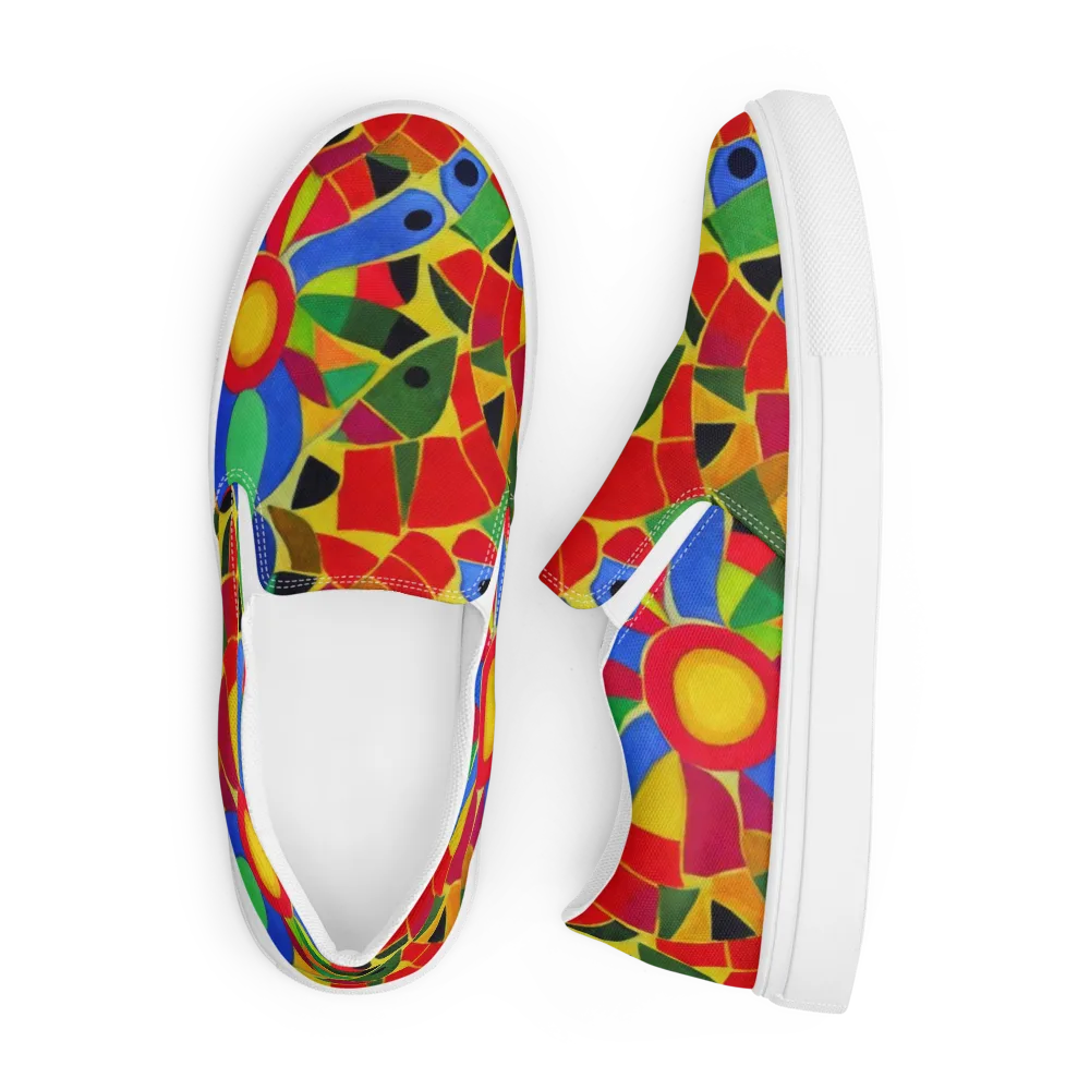 Primary School on Men's Slip-On Canvas Shoes — Front