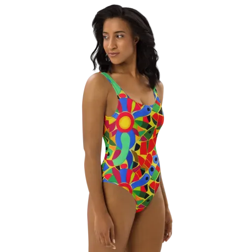 Primary School on a One-Piece Swimsuit