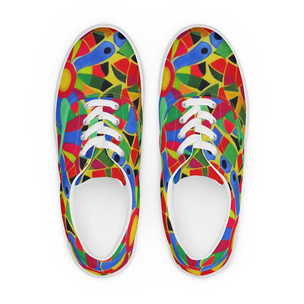Primary School on Men's Lace-Up Canvas Shoes — Front
