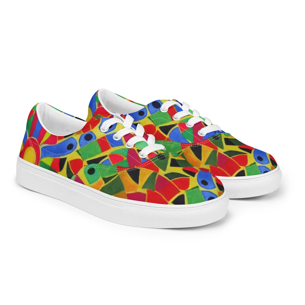 Primary School on Men's Lace-Up Canvas Shoes — Right Front