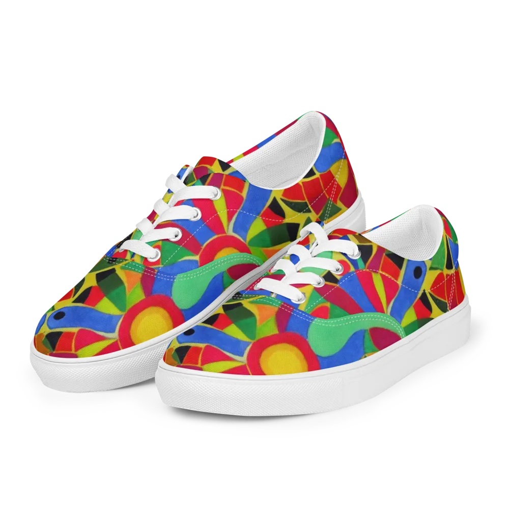 Primary School on Men's Lace-Up Canvas Shoes — Left Front