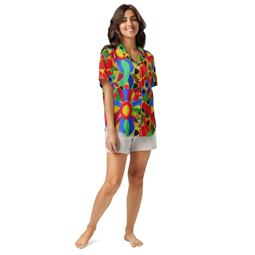 Primary School on Women's Short Sleeve Pajama Top — Front