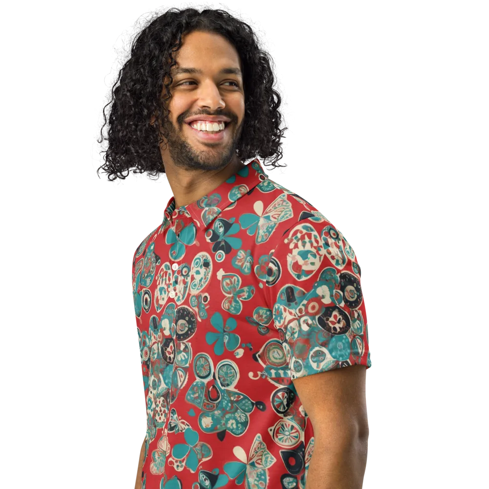 Carnival Cabinet on Men's Slim Fit Polo Shirt — Left Front