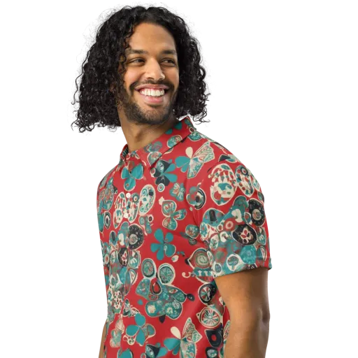 Carnival Cabinet on a Men's Slim Fit Polo Shirt
