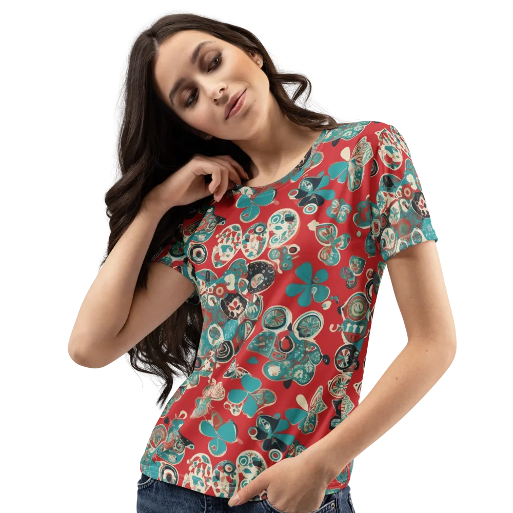 Carnival Cabinet on Women's Crew Neck T-Shirt — Left Front