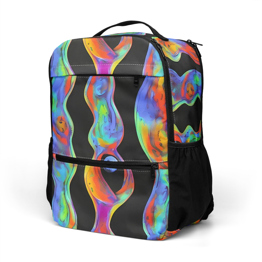 Vibrant Vortices on Utility Backpack — Left Front