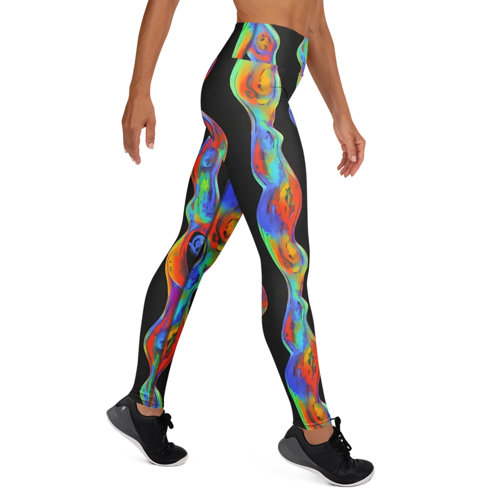 Vibrant Vortices on Yoga Leggings — Right