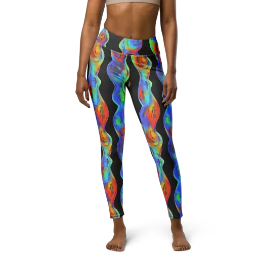 Vibrant Vortices on a Yoga Leggings