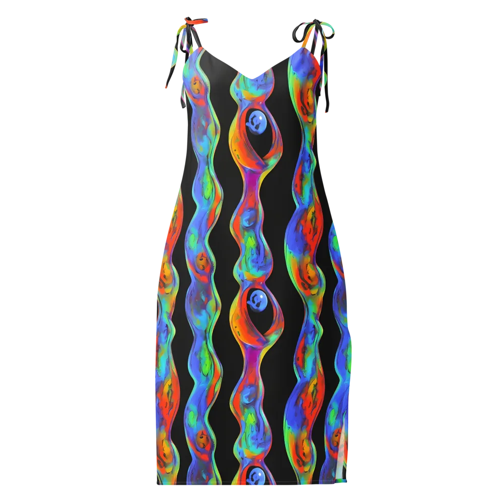 Vibrant Vortices on Slip Dress — Front