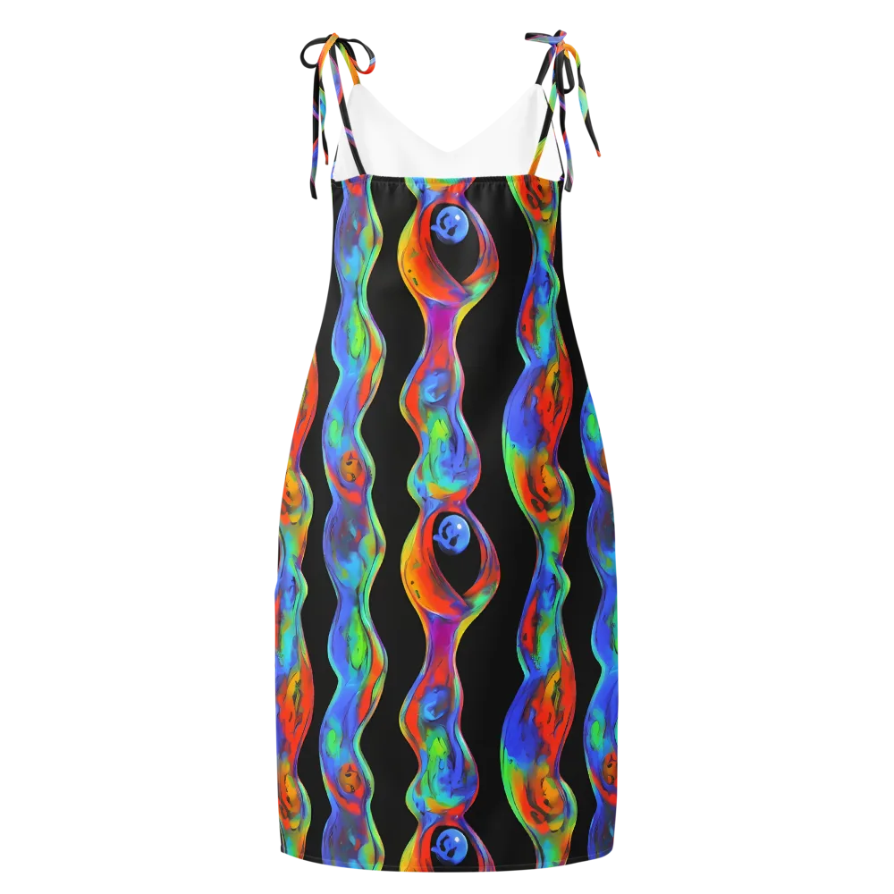 Vibrant Vortices on Slip Dress — Back