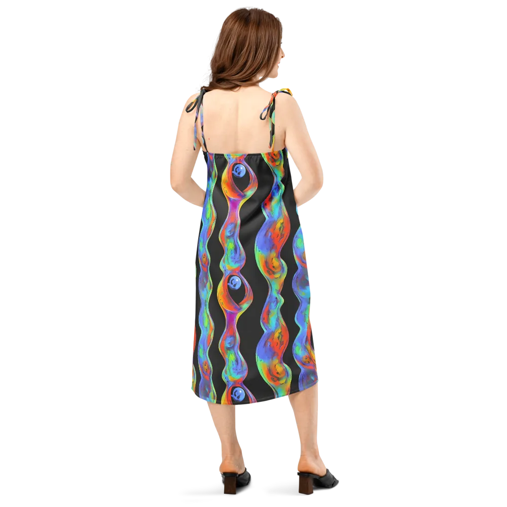 Vibrant Vortices on Slip Dress — Back