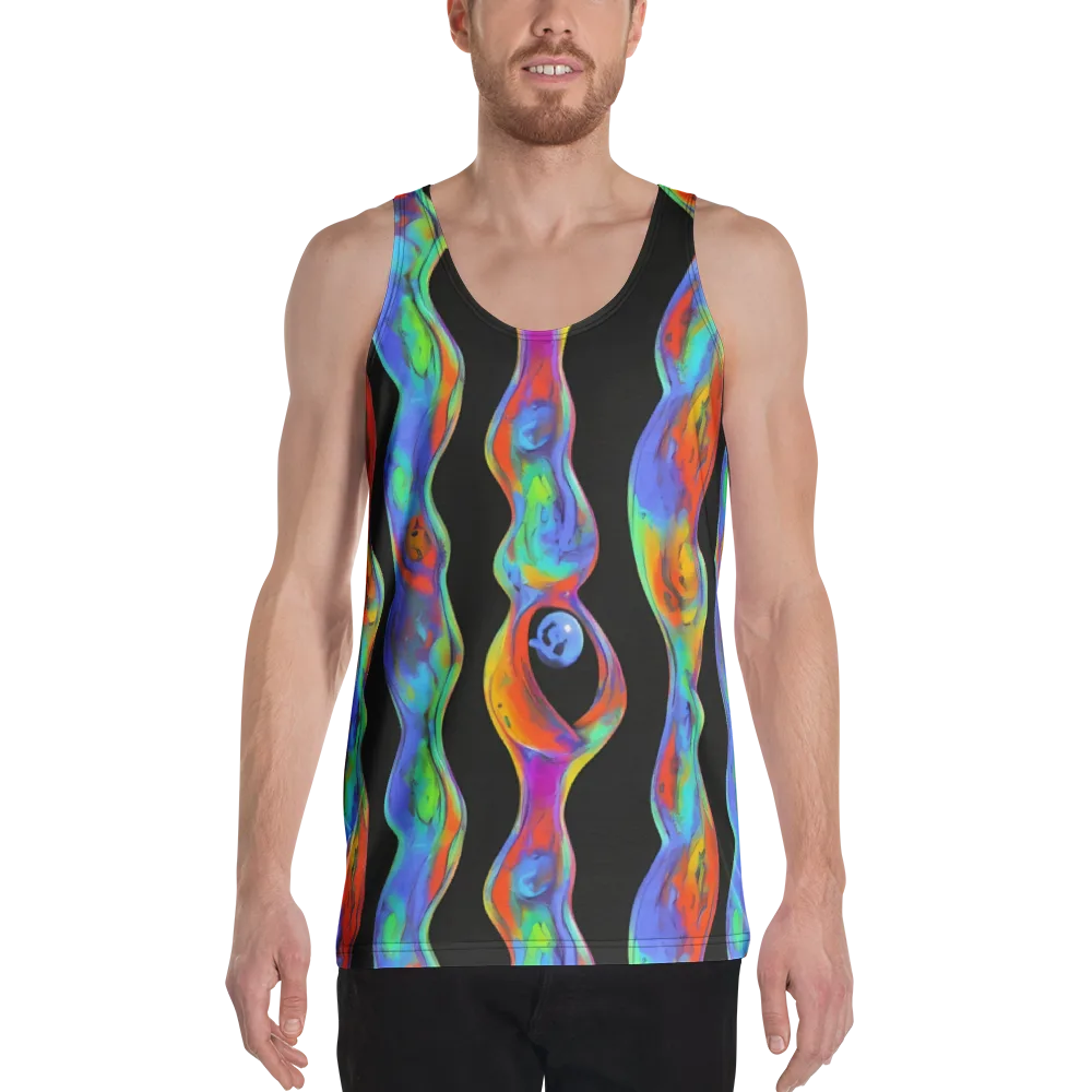 Vibrant Vortices on Men's Tank Top — Front