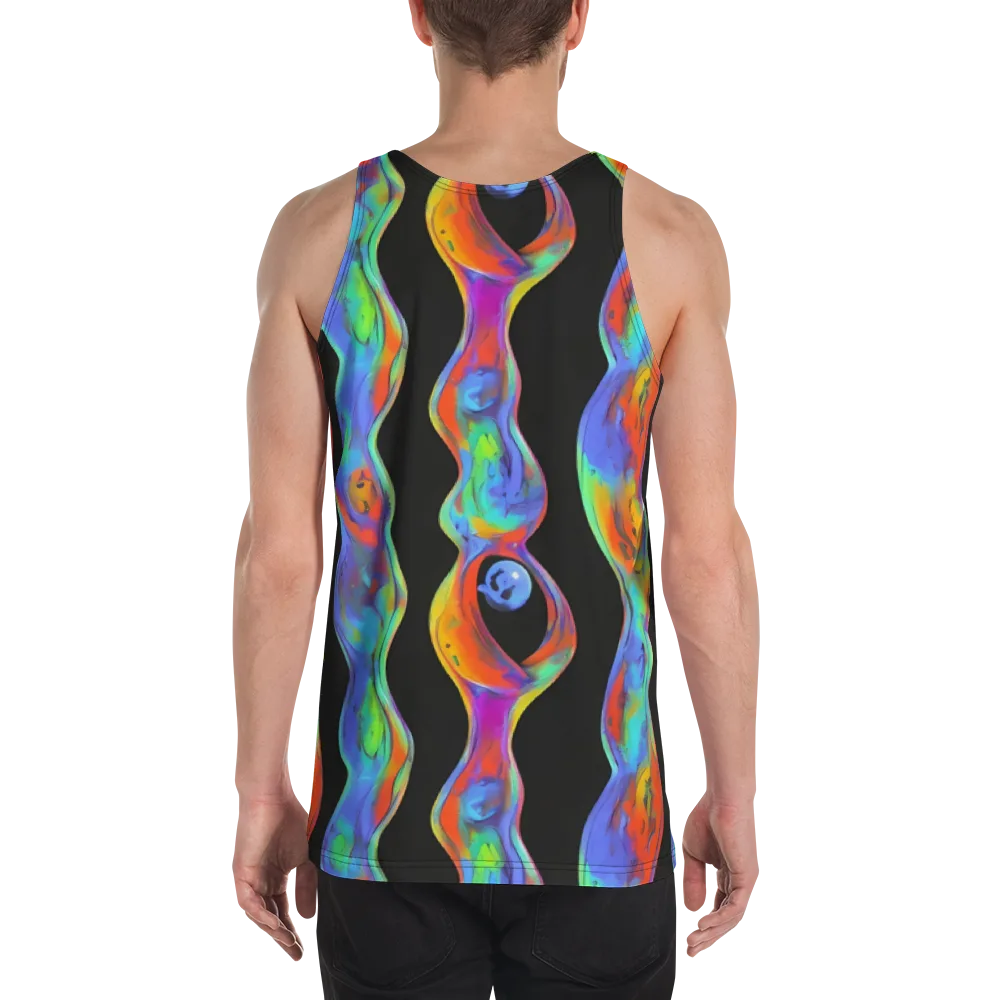 Vibrant Vortices on Men's Tank Top — Back