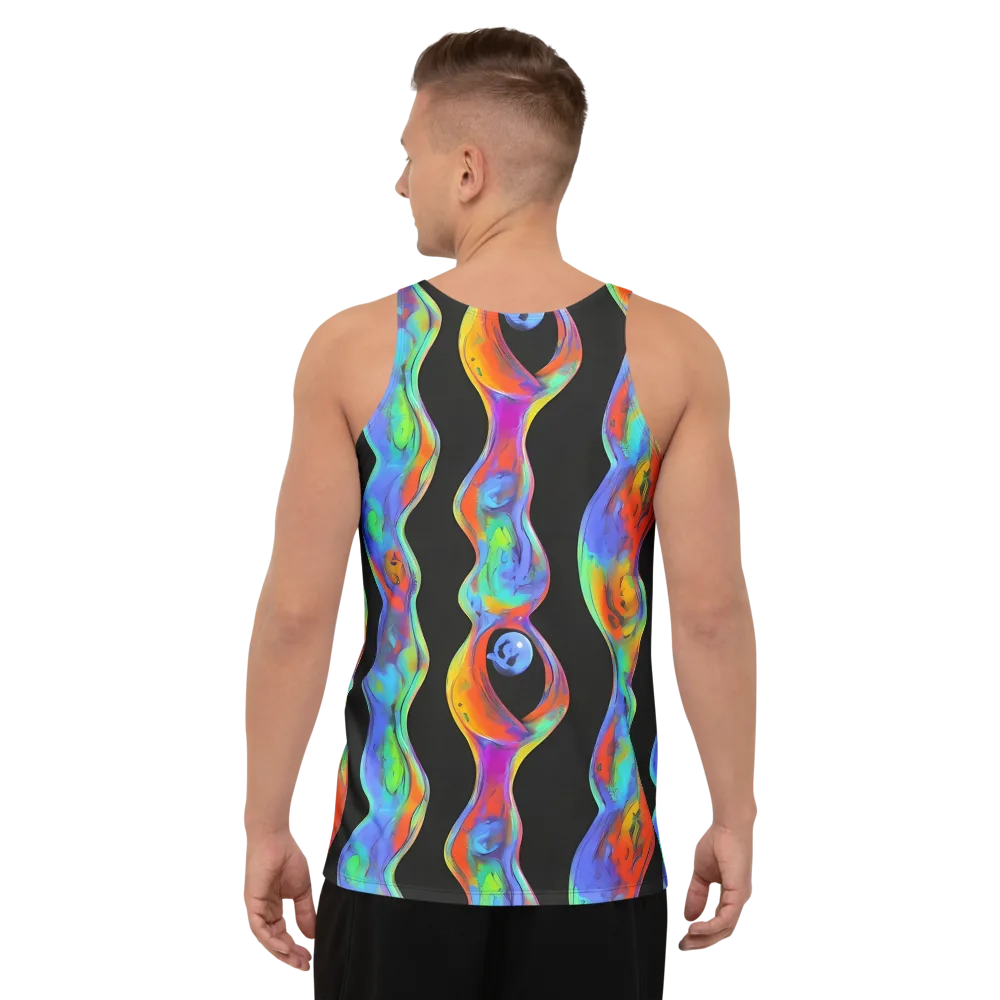 Vibrant Vortices on Men's Tank Top — Back