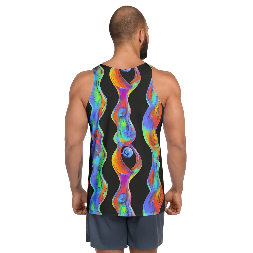 Vibrant Vortices on Men's Tank Top — Back