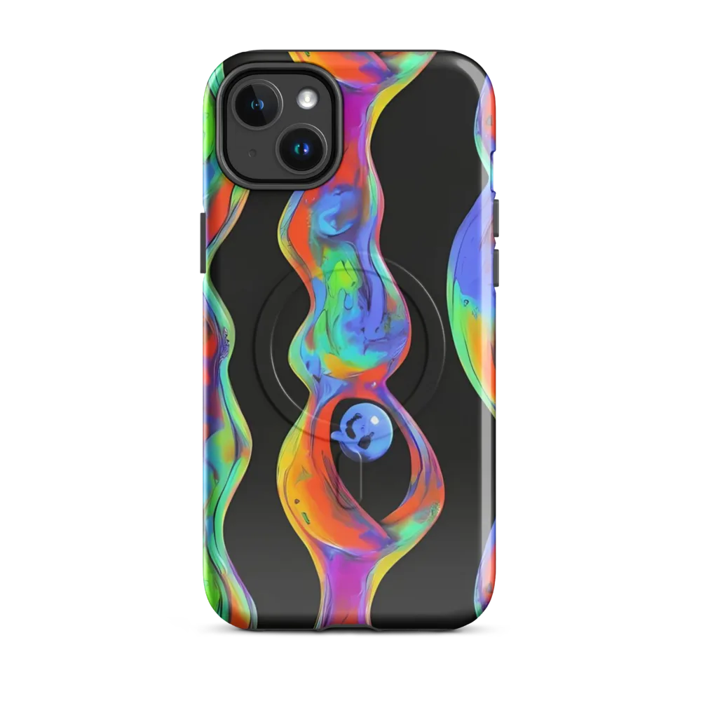 Vibrant Vortices on MagSafe Tough Case for iPhone® — Front
