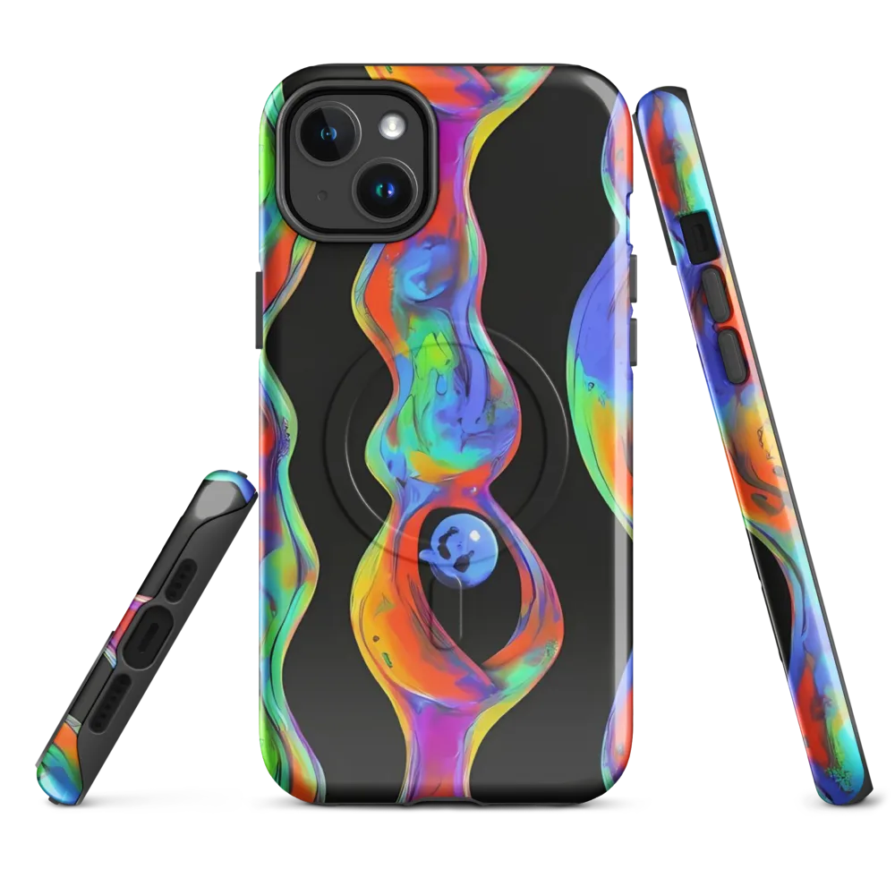 Vibrant Vortices on MagSafe Tough Case for iPhone® — Front